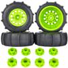 4PCS Rubber Sand Tires Wheels12mm/14mm/17mm Hex RC Wheels and Tires for 1/10 Scale Arrma Senton Tires Traxxas Slash Tires Axial Redcat Rc4wd Hex Detachable Replacement Snow Tires Desert Tires view 2