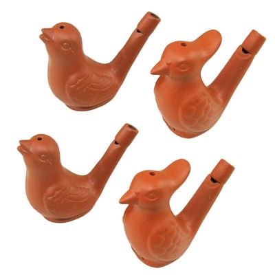4Pcs Water Bird Whistle- Musical Bird Call Whistle Warbling Whistles for Kids Adults Ceramic Noisemaker Toys for Birthday Easter Christmas Party Favors