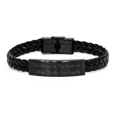 amangny Brilliant Juggling, The Voices in My Head are Telling Me to Go Juggling., Cheap Holiday Braided Leather Bracelet for Friends