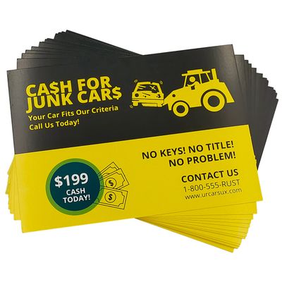 Better Me We Buy Junk Cars Prank Cards Large 5"x7" - Parking Lot Windshield Prank, Pack of 20 Cards, Funny Gifts for Practical Jokes Kit