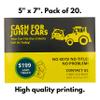 Better Me We Buy Junk Cars Prank Cards Large 5"x7" - Parking Lot Windshield Prank, Pack of 20 Cards, Funny Gifts for Practical Jokes Kit view 2