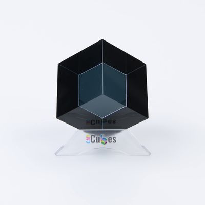 CMY Cubes The K Cube (30mm) - Black Hue Cube - Optical Color Cube - Diamond Polished - Teaches Subtractive Color Mixing - Educational, Scientific, Physics & Kinetic Art Desk Object