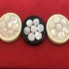 30 Pieces Backgammon Checkers 1.08 Inch Inlaid Mother of Pearl Board Game Playing Game Chips with 4 Dice, Black and White (1.08 inch (Inlaid Mother of Pearl)) view 4