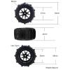SM SunniMix RC Car Desert Wheels with Paddle Tires Sand Desert Crawler Tyre for 1/12, 1/14 1/16 144001 124019 12424001 RC Crawler Buggy Car Accessory view 3