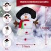 Gfilay Singing and Dancing Snowman Plush Toy,Musical Santa Snowman Doll with 6 Christmas Songs for Christmas Animated Stuffed Decoration view 3