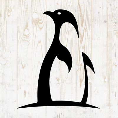Penguin Wall Decals - Penguin Wall Stickers - Penguin Silhouette Peel and Stick - Car Window Tumbler Laptop Water Bottle Bedroom Nursery Living Girls Kids Room Home Kitchen Decor Bar Cafe DWSV10109