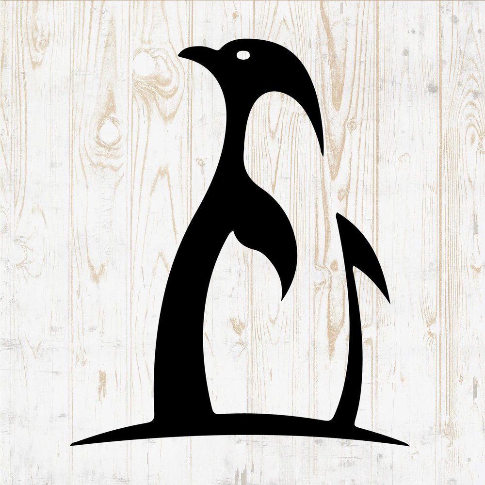 Penguin Wall Decals - Penguin Wall Stickers - Penguin Silhouette Peel and Stick - Car Window Tumbler Laptop Water Bottle Bedroom Nursery Living Girls Kids Room Home Kitchen Decor Bar Cafe DWSV10109