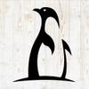 Penguin Wall Decals - Penguin Wall Stickers - Penguin Silhouette Peel and Stick - Car Window Tumbler Laptop Water Bottle Bedroom Nursery Living Girls Kids Room Home Kitchen Decor Bar Cafe DWSV10109 view 1