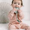 Loulou Lollipop Beadless Silicone Pacifier Clip (Monstera, Green) view 3