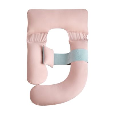 Pregnancy Pillow Pink Maternity Body Pillow 180x80cm, U-Shaped Full Body Support Pillow for Pregnant Women, with Removable Washable Cotton Cover