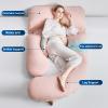 Pregnancy Pillow Pink Maternity Body Pillow 180x80cm, U-Shaped Full Body Support Pillow for Pregnant Women, with Removable Washable Cotton Cover view 2