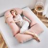 Pregnancy Pillow Pink Maternity Body Pillow 180x80cm, U-Shaped Full Body Support Pillow for Pregnant Women, with Removable Washable Cotton Cover view 3