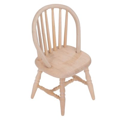 VGEBY Dollhouse Wooden Chair, 1:12 Scale Doll House Miniature Furniture Simple Design Modern Style 1 12 Scale Dollhouse Furniture