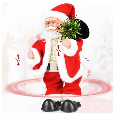 SdeNow Twerking Santa Claus,Booty Shaking Walking Circle Santa Claus Singing and Dancing Christmas Toys Xmas Electric Dolls for Kids-English Song