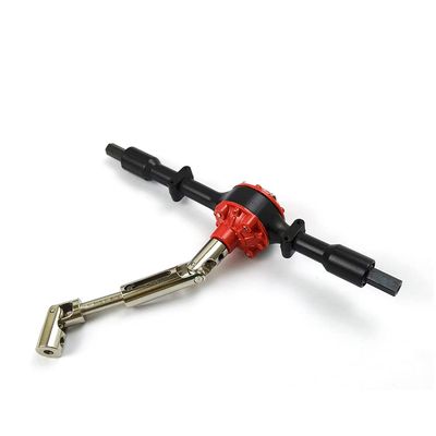 BAIJAC Metal Rear Bridge Axle with Shock Absorber Leaf Springs Suspension for WPL D12 B16 B36 B14 B24 RC Car Parts (Color : Set B Black)