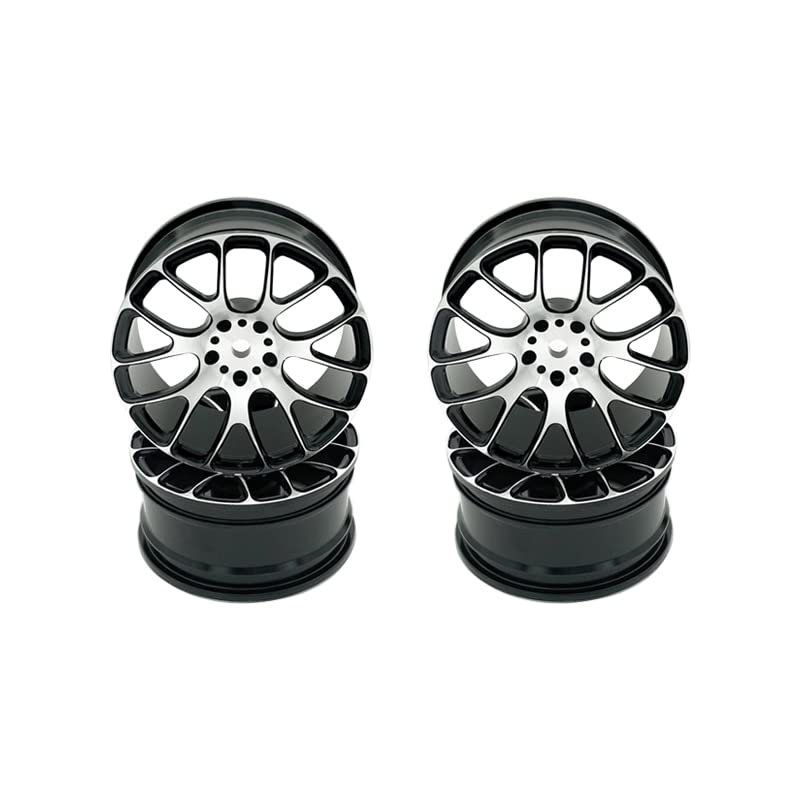4PCS Aluminum Alloy Wheel Rims 52 * 26MM for HSP HPI Redcat Kyosho Sakura Tamiya TT02 MN86K 1/10 RC Drift On-Road Racing Car (Color : Black)