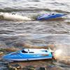 QAQQVQ RC Boat Remote Control Boat, 2.4Ghz RC Boats for Adults Kids with 35km/h Speed, Remote Control Boats for Pools and Lakes, Racing Toy RC Boats for Boys Girls view 2