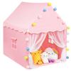 SIFREAW Tent Teepee Tent with Lights, Washable Teepee Tent Outdoor Play Tent, Pink, 54" L x 41" W x 47" H view 1