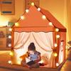 SIFREAW Tent Teepee Tent with Lights, Washable Teepee Tent Outdoor Play Tent, Pink, 54" L x 41" W x 47" H view 4