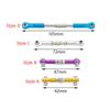BAIJAC 2pcs CNC Machined Aluminium Alloy Steering Rod RC Linkage Servo Rod Replacement Accessory for HSP 94111/94188 RC Car Upgrade (Color : Style A Purple) view 2