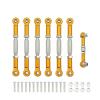 7PCS Adjustable Metal Pull Rod Link Rod Linkage for 1/10 Traxxas Slash 4X4 / 2WD Short Course Car Upgrade Parts (Color : Gold) view 1