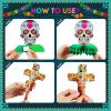 12 Pieces Day of the Dead Honeycomb Centerpieces,Dia De Los Muertos Table Decorations Sugar Skull Party Table Topper Cutout for Halloween Mexican Theme Party Favors Supplies view 3