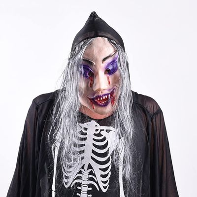 HKSICHENGKEJI Halloween Scary Mask Evil Ghost Zombie Vampire Mask Horror Face Full Head Mask Ugly Creepy Costume Corpse Mask Carvinal Party