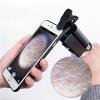 Lab Microscope Slides 10 Pcs/lot Cell Phone Clip-on Microscope, Universal Clip Magnifying Glass, 60X-100X Illuminated Monocular Microscope Microscope Parts view 2