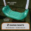 Sportspower Northridge Metal Swing Set, 500 lb Capacity, 32" Saucer, 2 Blow-Molded Swings & 5ft Slide, Durable 6ft Frame, Outdoor Backyard Playset for Kids Aged 38 view 4