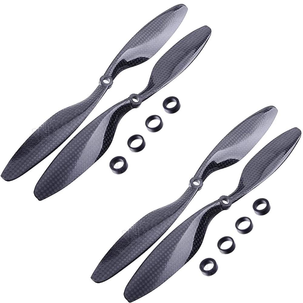 BAIJAC 2pair APC 8045 1045 1047 1147 1238 1260 1245 Carbon Fiber Propeller CF Props Blade for RC Quadcopter Hexacopter Multi Rotor UFO (Color : 8045 propellers)