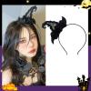 Soochat Halloween Witch Hat Headband, Witch Hat with Flower Hair Hoop for Halloween Costume Dress up Party Supplies view 2