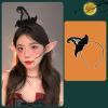 Soochat Halloween Witch Hat Headband, Witch Hat with Flower Hair Hoop for Halloween Costume Dress up Party Supplies view 3
