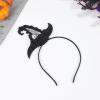 Soochat Halloween Witch Hat Headband, Witch Hat with Flower Hair Hoop for Halloween Costume Dress up Party Supplies view 4
