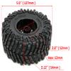 HOBBYSOUL 2.2 Tires Height 5.0'' (with Foam) & 2.2 Beadlock Wheels Silver for RC Mud Crawler Trail Gen8 Everest gen 7 Pro/Axial Capra Wraith / TRX4, (4-Pack, Assembled) view 2
