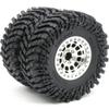 HOBBYSOUL 2.2 Tires Height 5.0'' (with Foam) & 2.2 Beadlock Wheels Silver for RC Mud Crawler Trail Gen8 Everest gen 7 Pro/Axial Capra Wraith / TRX4, (4-Pack, Assembled) view 4