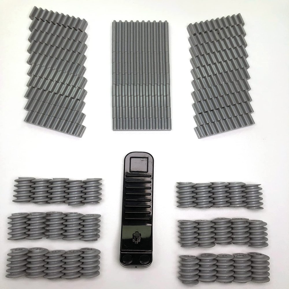 SEEMEY 60 pcs Technic Light Grey Worm and Rack Gear Set Screw Track Kit Part Piece Mindstorms NXT Robot Robotics Assortment Pack ev3 Motor