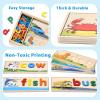 Atoylink Wooden Spell Learning Toys for 2 3 4 5 Year Old Kids Match Letter Spelling Game Board & Letters & Box, CVC Word Builder Toddler Educational Toy Kindergarten Preschool Learning Activities view 3