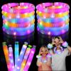 Light Up Glow Sticks Fidget Pop Tubes, 24 Pack Glow in The Dark Party Supplies Toddler Sensory Toys, Glow Stick Thanksgiving Christmas Party Favors Party Pack Gifts for Kids view 1