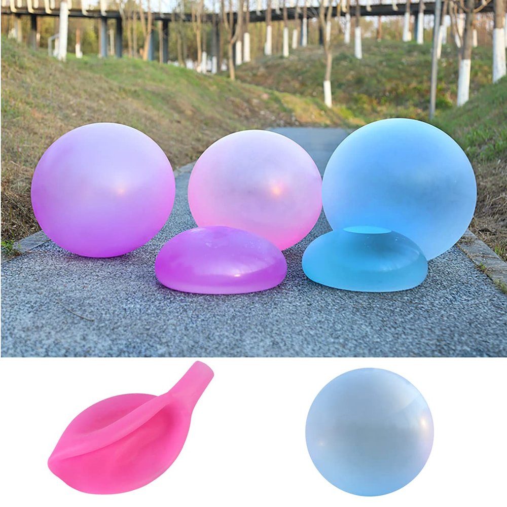 36'' Water Filled Bubble Ball Inflating Funny Jelly Bubble Balloon Ball Blowing TPR Ball Creative Water Injection Bubble Ball Beach Ball for Indoor Outdoor Party