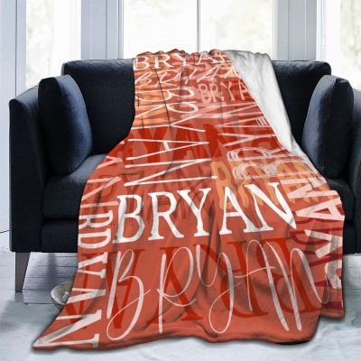 Gypsophila Custom Blanket with Name Personalized Blankets for Adults Baby Personalized Name Blanket Fleece Throw Blanket (Fleece - Orange - 56)