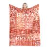Gypsophila Custom Blanket with Name Personalized Blankets for Adults Baby Personalized Name Blanket Fleece Throw Blanket (Fleece - Orange - 56) view 2