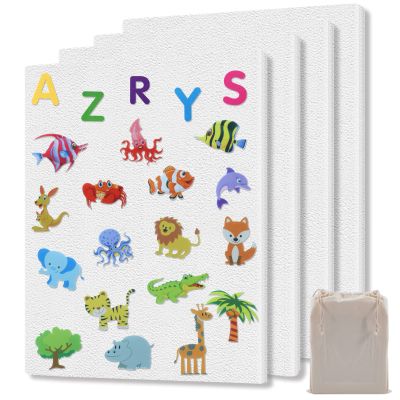 BXI Felt Flannel Board for Toddlers - 16 X 12 X 0.4 Inches, Pack of 4 Preschool Activities Story Boards Storage Bag, Playboards Storytelling Board for Interactive Teaching