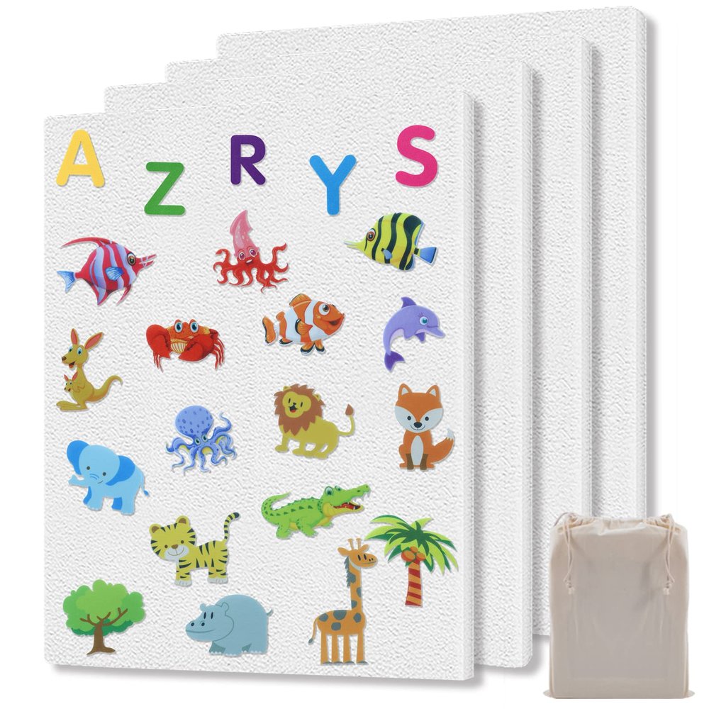 BXI Felt Flannel Board for Toddlers - 16 X 12 X 0.4 Inches, Pack of 4 Preschool Activities Story Boards Storage Bag, Playboards Storytelling Board for Interactive Teaching