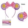 RAZKO Mouse Ears Headband, Sequin Rapunzel Mice Ears Hairband Mouse Hair Acessoreis for Women Girls (Sun Flower) view 3