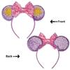 RAZKO Mouse Ears Headband, Sequin Rapunzel Mice Ears Hairband Mouse Hair Acessoreis for Women Girls (Sun Flower) view 4