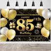 85th Happy Birthday Banner - Decorations for Men - Party Backdrop view 1