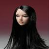 1/6 Scale Female Head Sculpt, Asian Girl Black Hair Head Carved for 12'' Seamless Action Figure Body Doll Collection (B) view 2