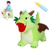 INPANY Bouncy Dinosaur Hopper Toy for Toddlers, Kids Inflatable Dragon Plush Bouncing Horse Hopper, Ride on Bounce Animal, Indoor Outdoor Birthday Gift for 2 3 4 Year Old Boy Girl view 1