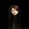 1/6 Scale Female Head Sculpt, Asian Girl Brown Straight Hair Head Carved for 12'' Seamless Action Figure Body Doll Collection (E) view 3