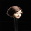 1/6 Scale Female Head Sculpt, Asian Girl Short Hair Head Carved for 12'' Seamless Action Figure Body Doll Collection (D) view 3